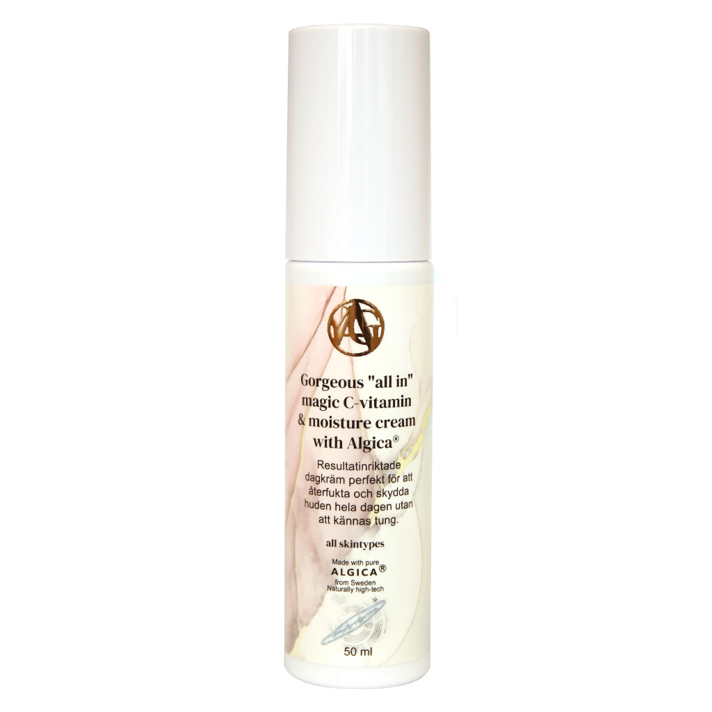 Gorgeous "all in" magic C-vitamin & moisture cream with Algica ® YAG Sweden