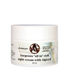 Gorgeous "all in" rich night cream with Algica ® YAG Sweden