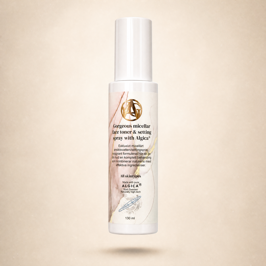 Gorgeous micellar face toner & setting spray with Algica®