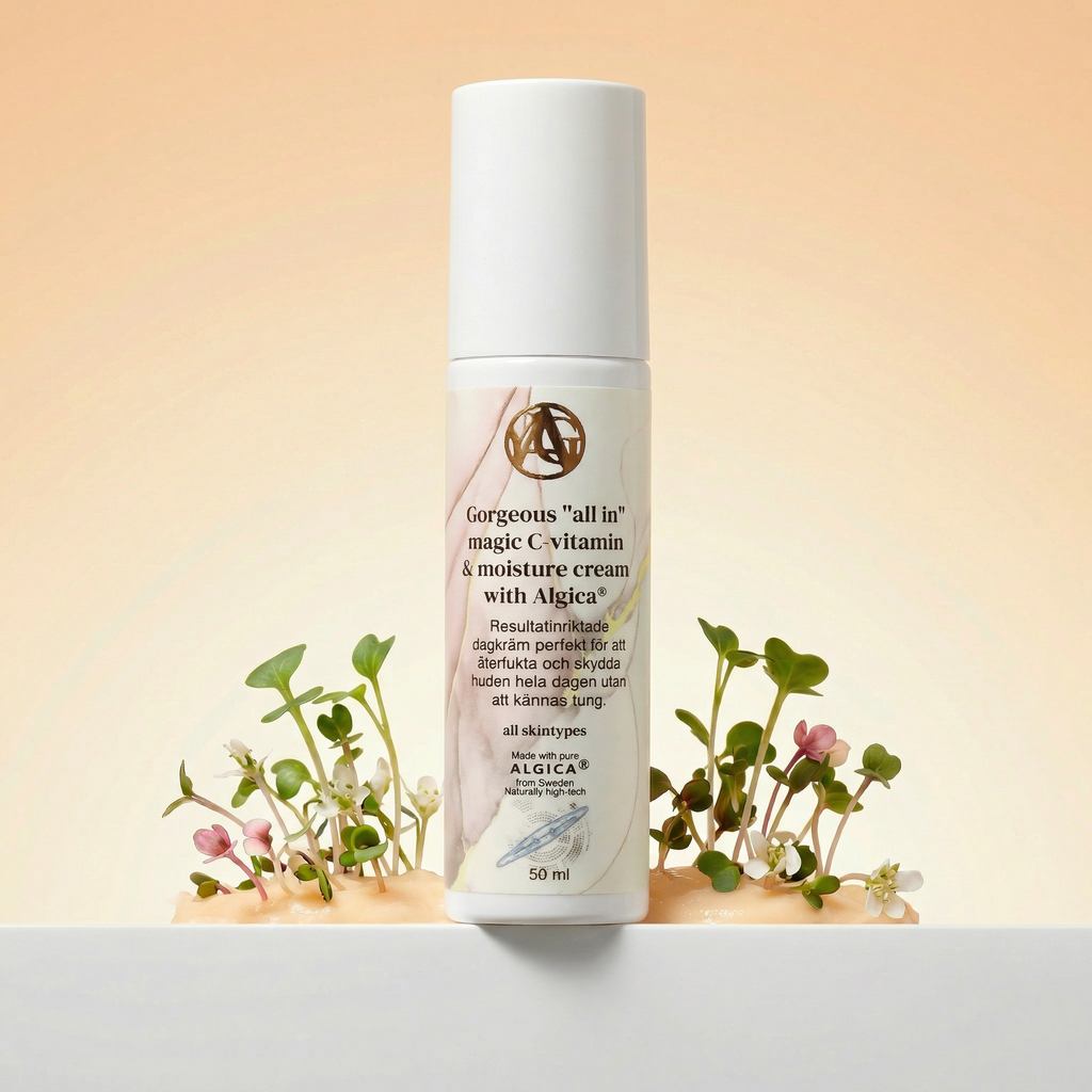 Gorgeous "all in" magic C-vitamin & moisture cream with Algica ® YAG Sweden
