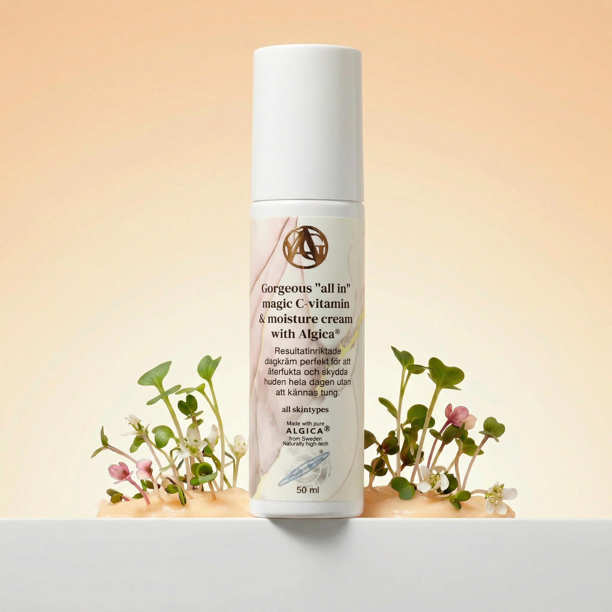 Gorgeous "all in" magic C-vitamin & moisture cream with Algica ® YAG Sweden