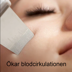 Ultraljudsskrubber i användning på ansikte – porrengöring och exfoliering